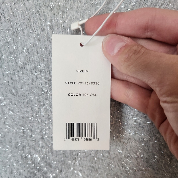 New Vince. Tinsel-Weave Brushed-Knit Jumper - Grey Medium - Picture 5 of 9